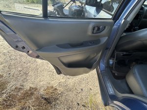 2001-2006 Hyundai Santa Fe Gray Door Interior Trim Panel - Rear, Right (Passenger) (Used OEM)