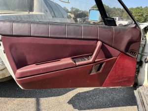 1987-1992 Cadillac Allante Black Door Interior Trim Panel - Front, Left (Driver) (Used OEM)