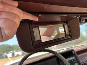 1987-1990 Cadillac Allante Gray Sun Visor - Left (Driver) (Used OEM)