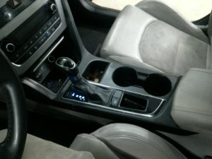 2015-2017 Hyundai Sonata Black Front Floor Console Panel (Used OEM)