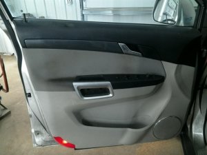2008-2010 Saturn Vue Gray Door Interior Trim Panel with Power Windows and Locks - Front, Left (Driver) (Used OEM)