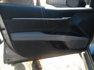 2018-2024 Toyota Camry Gray Door Interior Trim Panel with Power Windows and Locks - Front, Left (Driver) (Used OEM)