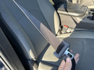 2020-2024 Ram 3500 Black Seat Belt Assembly with Pretensioner - Front, Right (Passenger) (Used OEM)