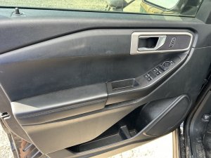 2020-2025 Ford Police Interceptor Utility Black Door Interior Trim Panel Police Package - Front, Left (Driver) (Used OEM)