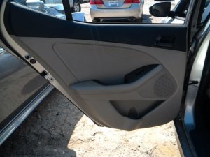 2014-2015 Kia Optima Tan Door Interior Trim Panel with Power Windows and Locks - Rear, Left (Driver) (Used OEM)