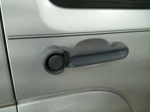 2010-2011 Dodge Nitro Black Textured Exterior Door Handle - Rear, Right (Passenger) (Used OEM)