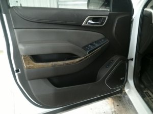 2015-2020 GMC Yukon XL Brown Door Interior Trim Panel with Power Windows and Locks - Front, Left (Driver) (Used OEM)