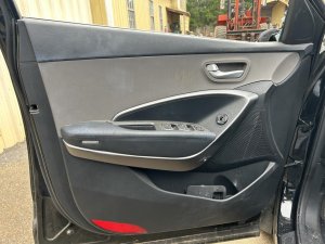 2017-2019 Hyundai Santa Fe Gray Door Interior Trim Panel with Power Windows and Locks - Front, Left (Driver) (Used OEM)