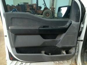 2021-2023 Ford F-150 Black Door Interior Trim Panel with Power Windows and Power Locks - Front, Left (Driver) (Used OEM)