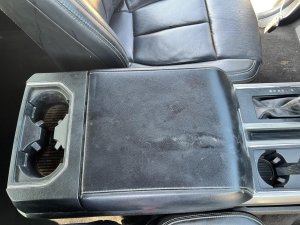 2017-2020 Ford F-150 Tan Front Floor Center Console Assembly with Lid and USB Port (Used OEM)