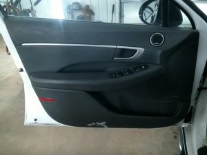 2020-2023 Hyundai Sonata Black Door Interior Trim Panel with Power Windows and Power Locks - Front, Left (Driver) (Used OEM)