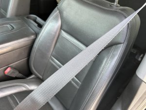 2020-2025 GMC Sierra 2500 HD Brown Seat Belt Assembly with Pretensioner - Front, Left (Driver) (Used OEM)