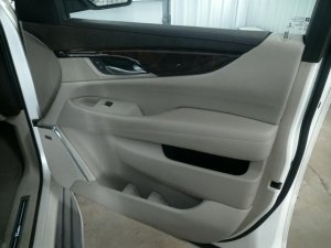 2015-2020 GMC Yukon XL Tan Door Interior Trim Panel with Power Windows and Power Locks - Front, Right (Passenger) (Used OEM)