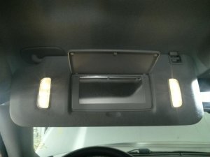 2015-2020 GMC Yukon XL Gray Sun Visor with Illuminated Vanity Mirror - Left (Driver) (Used OEM)