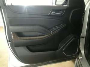 2015-2020 GMC Yukon XL Black Door Interior Trim Panel with Power Windows and Locks - Front, Left (Driver) (Used OEM)