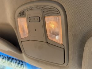 2014-2016 Kia Optima Tan Overhead Console Panel with Sunroof Switch and Personal Lamp (Used OEM)