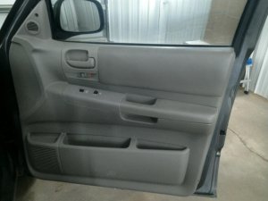 2001-2004 Dodge Dakota Gray Door Interior Trim Panel with Power Windows and Locks - Front, Right (Passenger) (Used OEM)