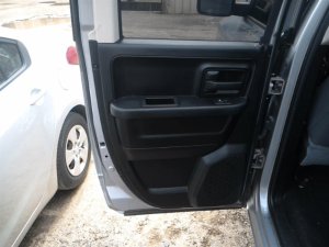 2009-2010 Dodge Ram 1500 Black Door Interior Trim Panel - Rear, Right (Passenger) (Used OEM)
