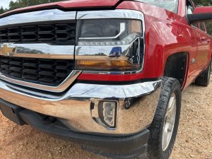 2016-2019 Chevrolet Silverado 1500 HID Chrome Bezel Headlight Assembly - Left (Driver) (Used OEM)