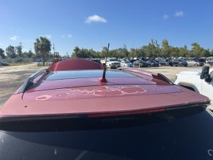 2010-2016 Cadillac SRX Maroon Rear Trunk Spoiler (Used OEM)