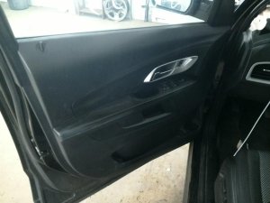 2010-2017 GMC Terrain Black Door Interior Trim Panel with Power Windows and Locks - Front, Left (Driver) (Used OEM)