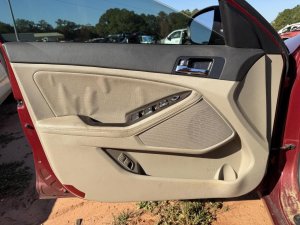 2011-2013 Kia Optima Black Door Interior Trim Panel with Power Windows and Locks - Front, Right (Passenger) (Used OEM)
