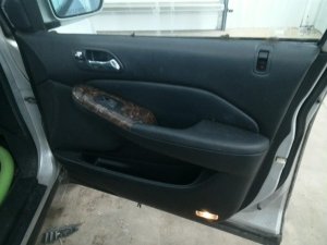 2001-2003 Acura MDX Black Door Interior Trim Panel with Power Windows and Locks - Front, Right (Passenger) (Used OEM)