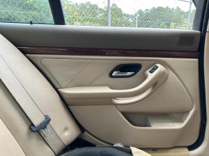 2001-2003 BMW 525i Tan Door Interior Trim Panel - Rear, Left (Driver) (Used OEM)