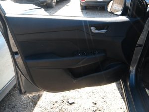 2018-2022 Hyundai Accent Black Door Interior Trim Panel with Power Windows and Locks - Front, Left (Driver) (Used OEM)