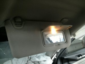 2019-2020 Nissan Altima Gray Sun Visor with Illuminated Vanity Mirror - Right (Passenger) (Used OEM)