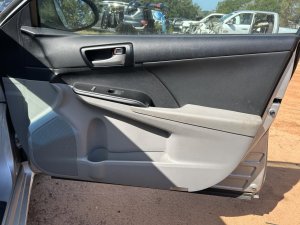2012-2014 Toyota Camry Gray Door Interior Trim Panel with Power Windows and Locks - Front, Right (Passenger) (Used OEM)