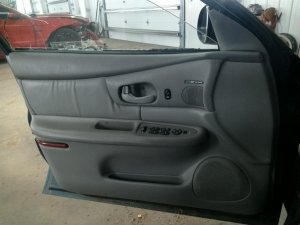 1997-2005 Buick Century Gray Door Interior Trim Panel with Power Windows and Locks - Front, Left (Driver) (Used OEM)