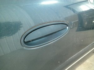2000-2005 Chevrolet Impala Maroon Exterior Door Handle - Rear, Right (Passenger) (Used OEM)