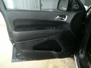 2011-2013 Dodge Durango Black Door Interior Trim Panel with Power Windows and Locks - Front, Left (Driver) (Used OEM)