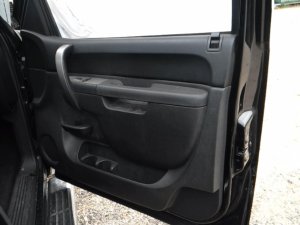 2007-2014 GMC Sierra 2500 HD Black Door Interior Trim Panel - Front, Right (Passenger) (Used OEM)