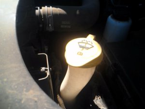 2019-2026 Ram 3500 Gray Windshield Washer Fluid Reservoir Assembly with Pump and Sensor (Used OEM)