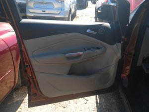 2013-2018 Ford C-Max Tan Door Interior Trim Panel with Power Windows and Locks - Front, Left (Driver) (Used OEM)