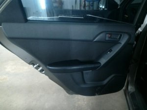 2010-2013 Kia Forte Black Door Interior Trim Panel - Rear, Right (Passenger) (Used OEM)