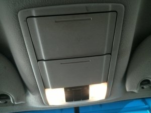 2007-2008 Ford Expedition Tan Floor Console Panel with Sunroof and Window Controls (Used OEM)