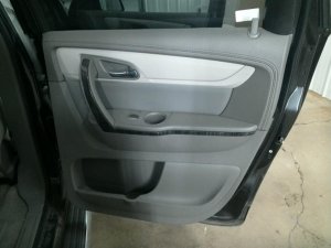 2013-2016 GMC Acadia Gray Door Interior Trim Panel with Power Windows and Locks - Rear, Right (Passenger) (Used OEM)