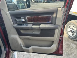 2011-2018 Ram 1500 Tan Power Window and Lock Door Interior Trim Panel - Front, Right (Passenger) (Used OEM)