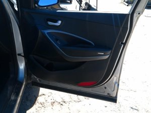 2013-2019 Hyundai Santa Fe Black Door Interior Trim Panel with Power Windows and Locks - Front, Right (Passenger) (Used OEM)