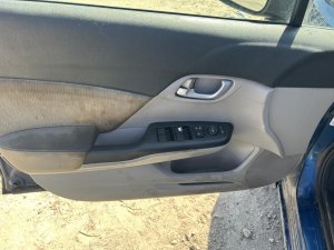 2012-2015 Honda Civic Gray Door Interior Trim Panel - Front, Left (Driver) (Used OEM)