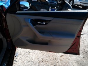 2013-2018 Nissan Altima Tan Door Interior Trim Panel with Power Windows and Locks - Front, Left (Driver) (Used OEM)