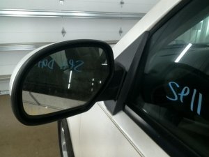 2009-2013 Chevrolet Suburban 2500 White Power Folding Blind Spot Door/Side View Mirror - Left (Driver) (Used OEM)