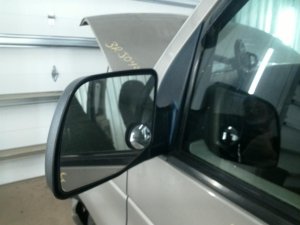 1994-2006 Ford E-150 Maroon Power Door/Side View Mirror - Left (Driver) (Used OEM)