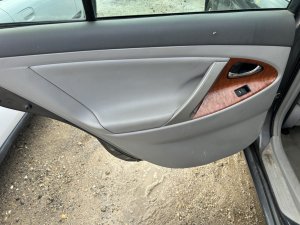 2007-2011 Toyota Camry Gray Door Interior Trim Panel - Rear, Right (Passenger) (Used OEM)