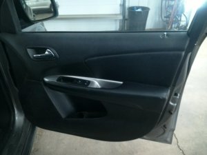  Fiat Freemont Black Door Interior Trim Panel with Power Windows and Locks - Front, Right (Passenger) (Used OEM)