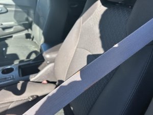 2009 GMC Acadia Black Seat Belt Assembly with Pretensioner - Front, Left (Driver) (Used OEM)