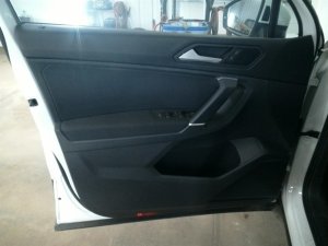 2018-2025 Volkswagen Tiguan Black Door Interior Trim Panel with Power Windows and Locks - Front, Left (Driver) (Used OEM)